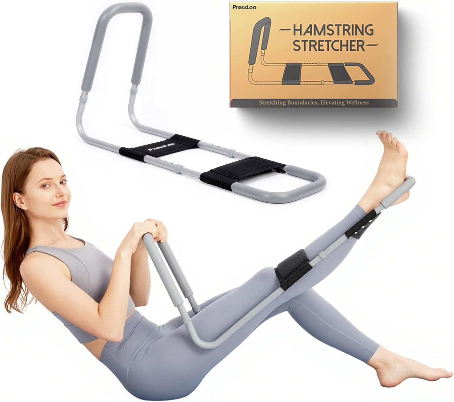 Hamstring Stretcher Knee Extension & Pain Relief Adjustable Low Back Calf Leg