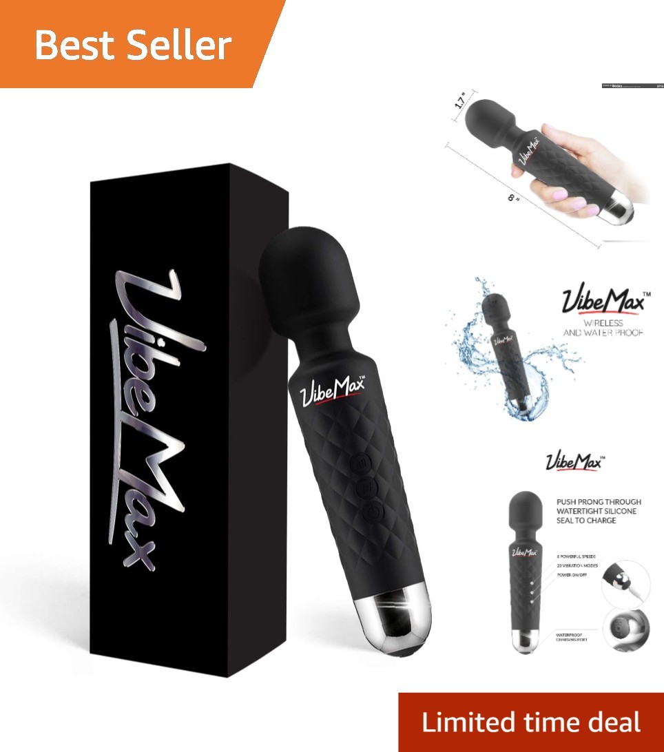 Rechargeable Whisper-Quiet Personal Massager with Multi-Speed Vibration – Black