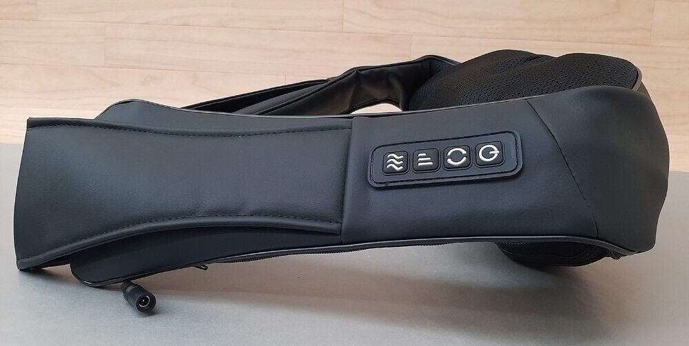 TEBO Shiatsu Neck & Shoulder Massager 4 Kneading Heads 9 Body Areas With Heat