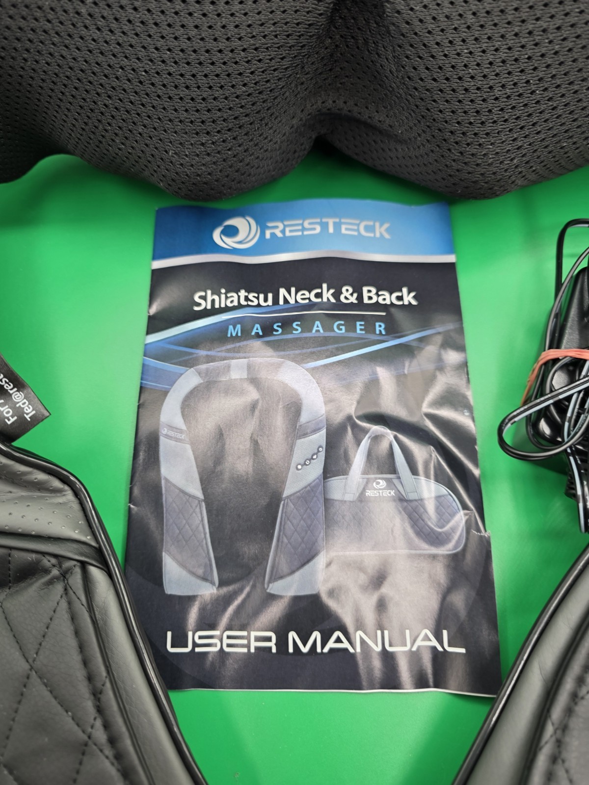 Resteck Shiatsu Massager for Neck and Back with Heat Adjustable Levels With Case