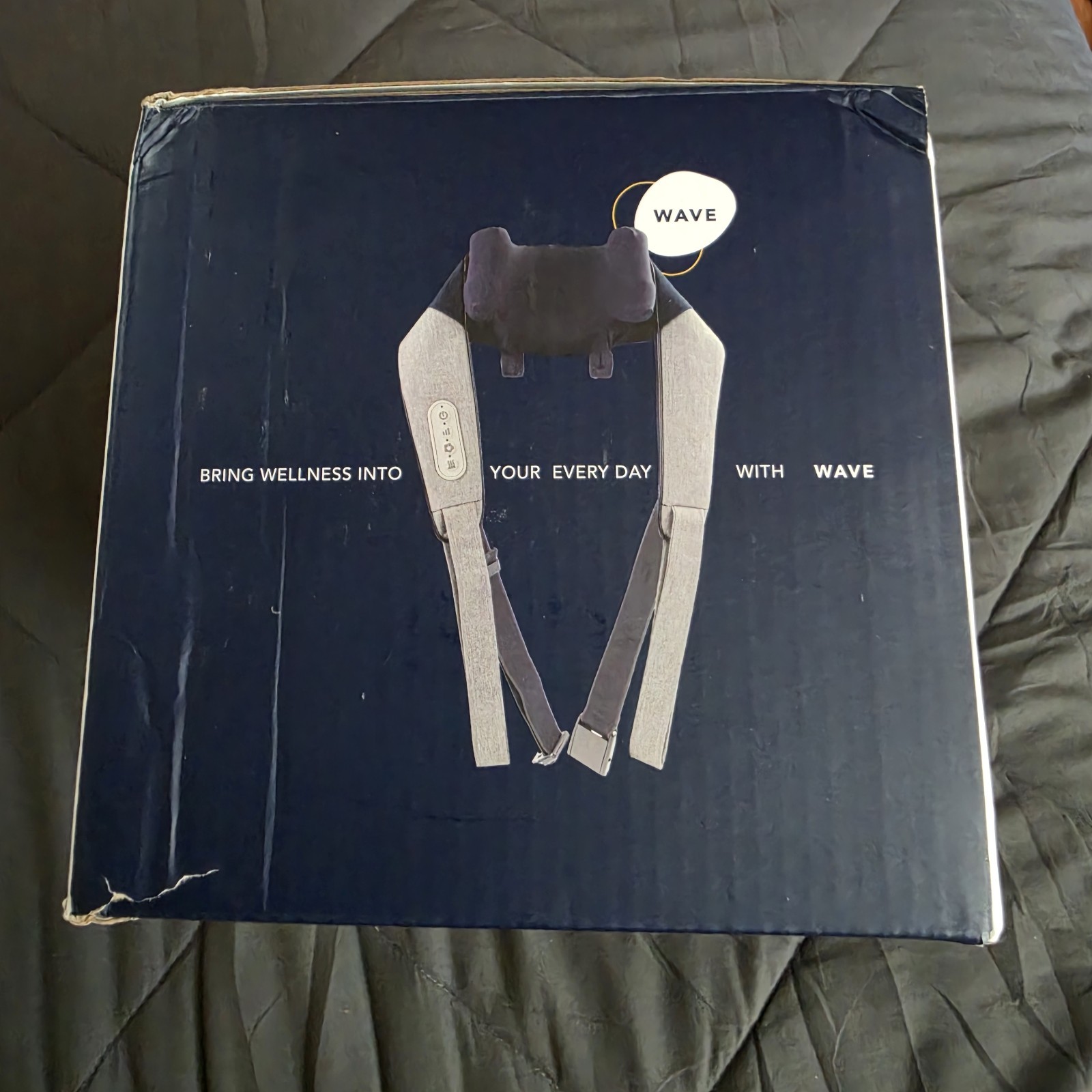 Miko Shiatsu Neck and Back Massager with Heat – Grey/Blue (Open Box)