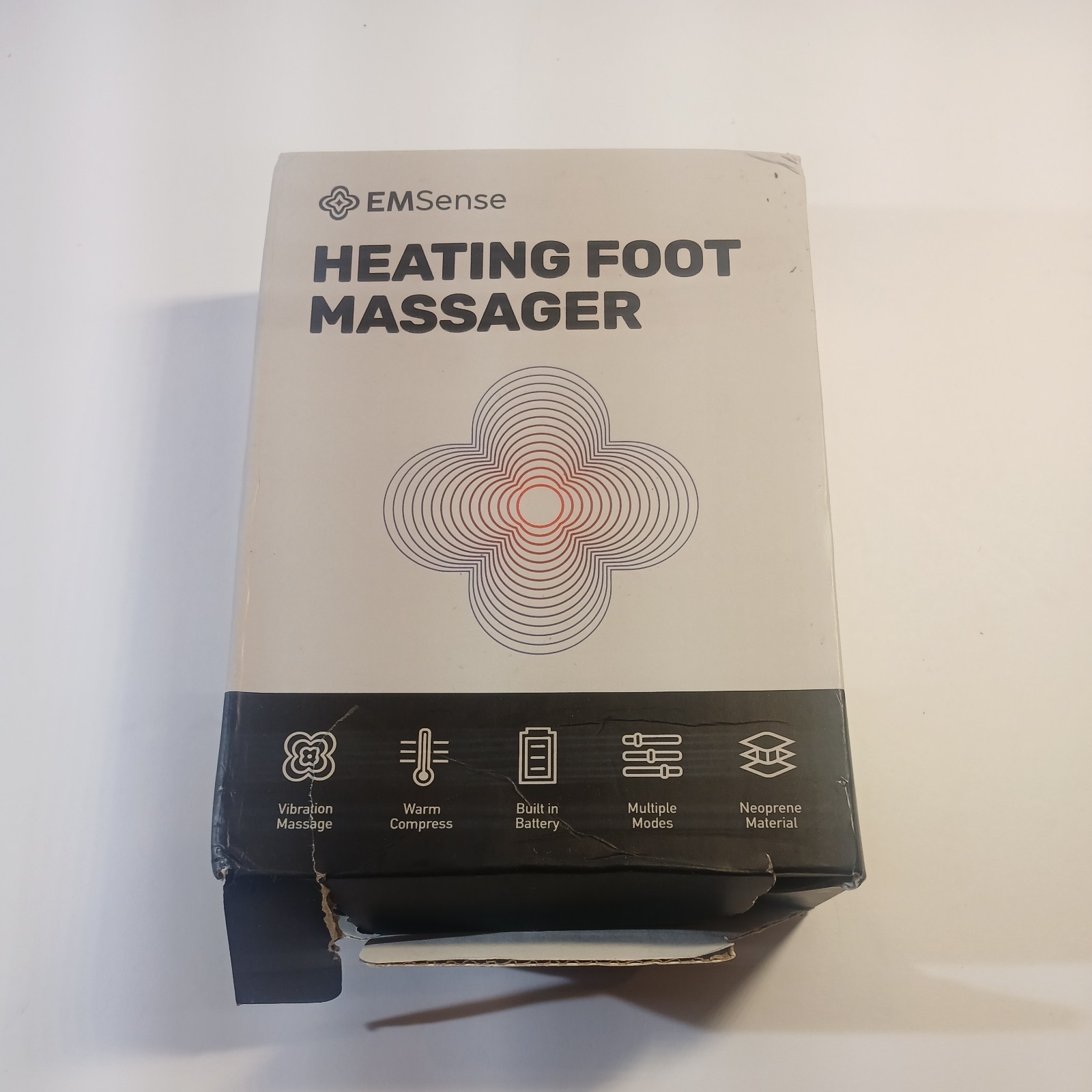 EMSense Heating Foot Massager, 3 Vibration Modes, 3 Heat Levels, 1 pack