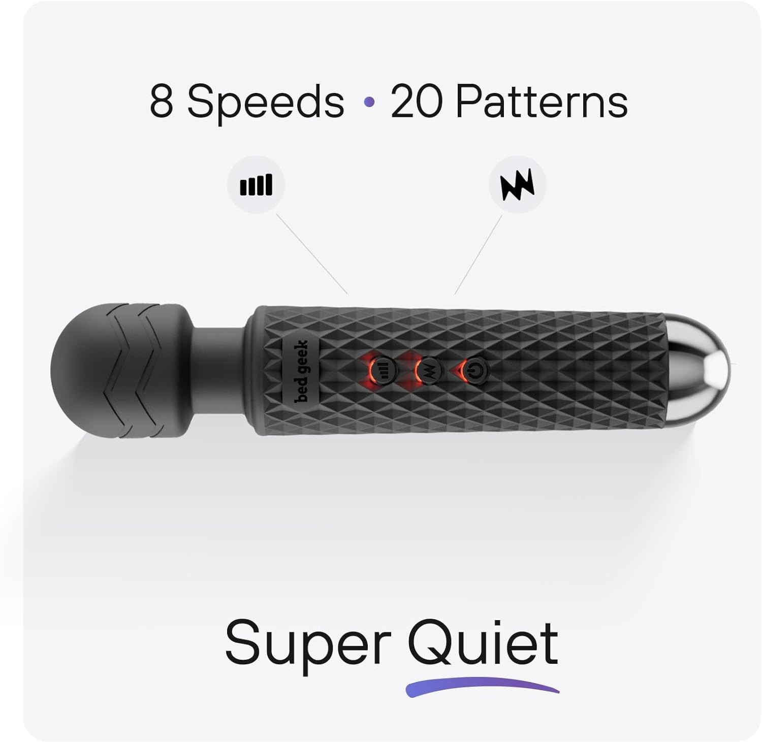 Ultimate Handheld Cordless Wand Massager – Waterproof with 20 Vibration Patterns