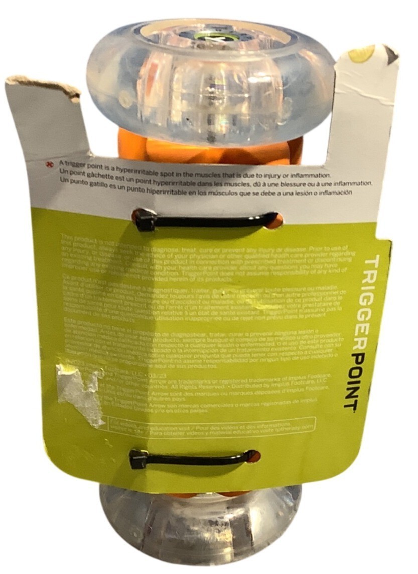 TriggerPoint NANO Foot Massage Roller Orange & Clear For Pain Relief Recovery