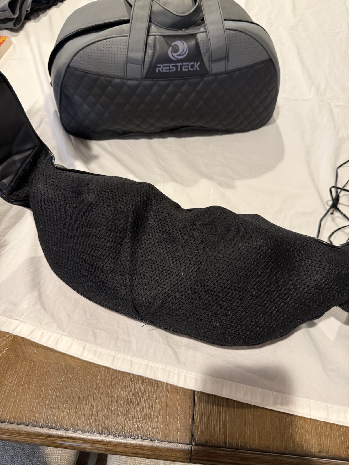 Resteck Shiatsu Massager for Neck and Back with Heat And Carry Bag Adjustable