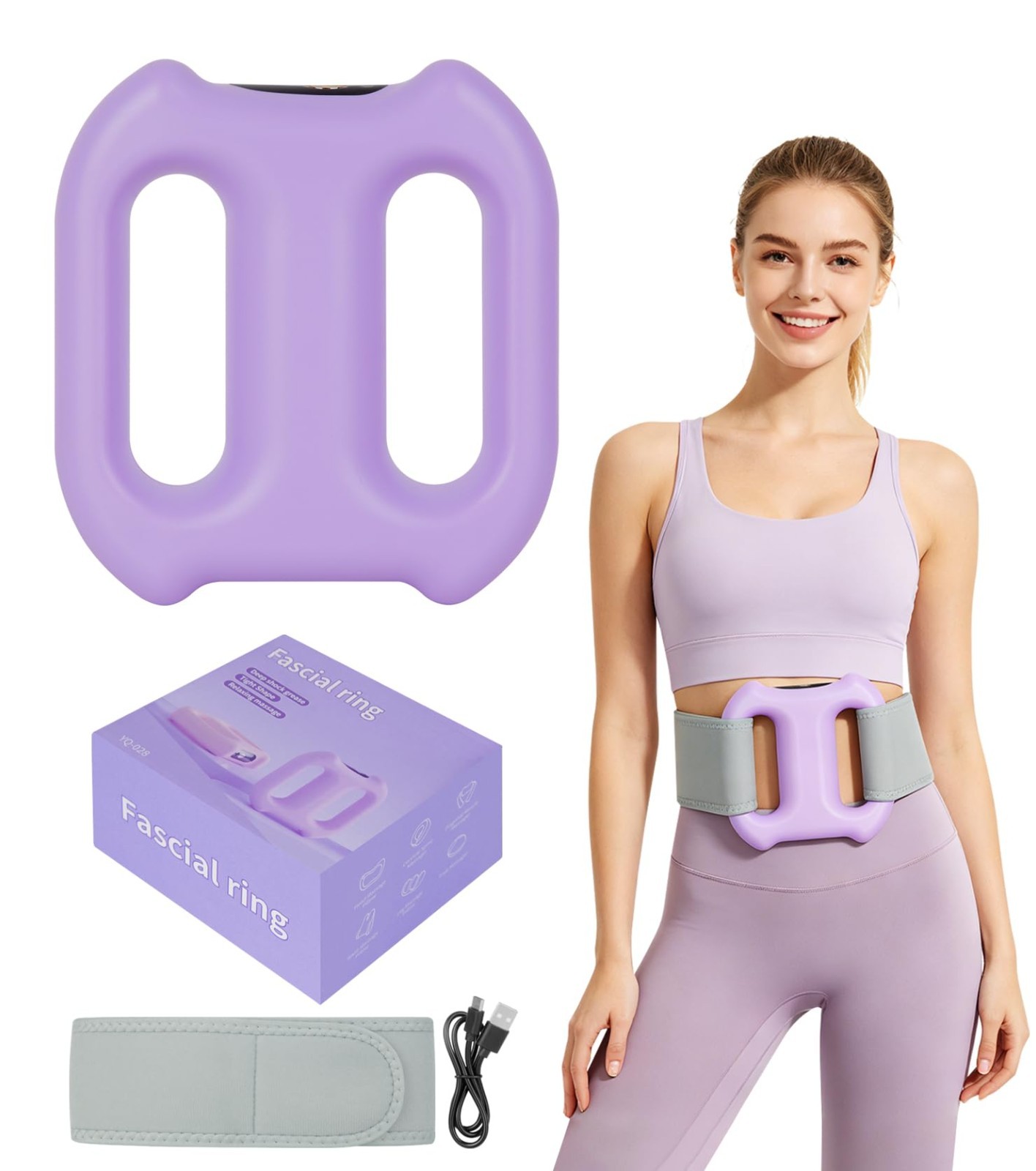 Vibrating Fascia Massage Ring for Deep Tissue Recovery, Muscle Knot Relief & Yog