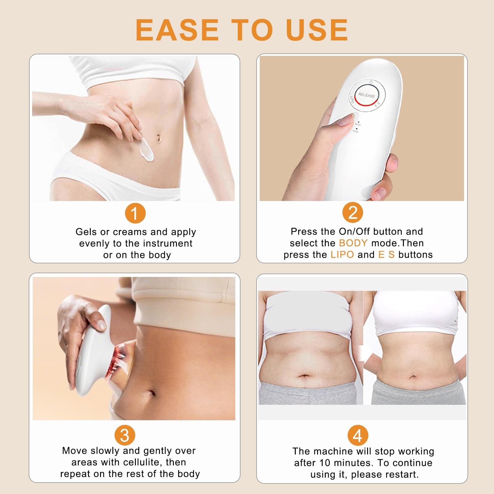Body Sculpting Machine, Professional Cordless Handheld White