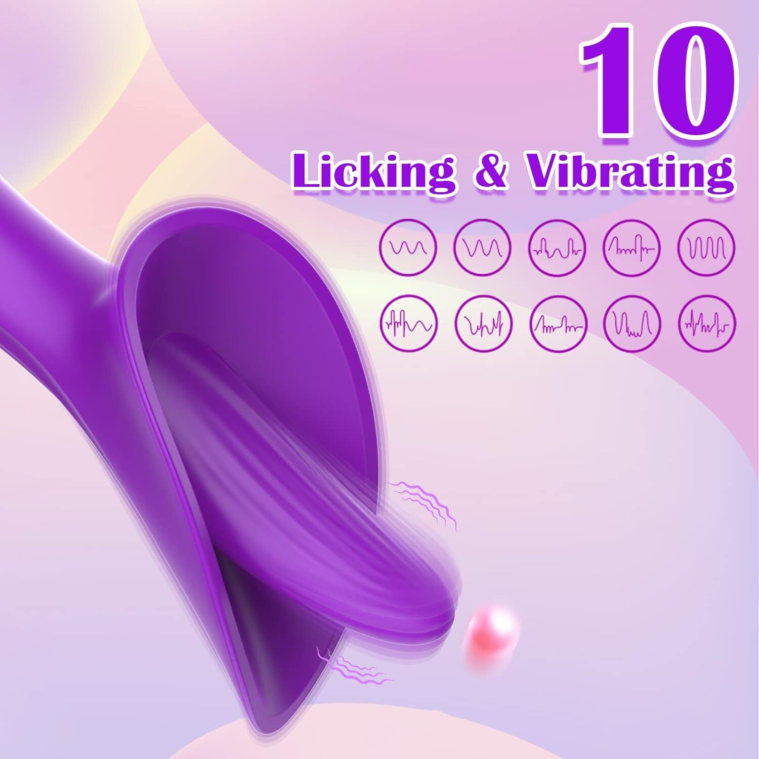 10 Vibration Modes Massager Powerful Multi Speed Toy Rechargeable For Women