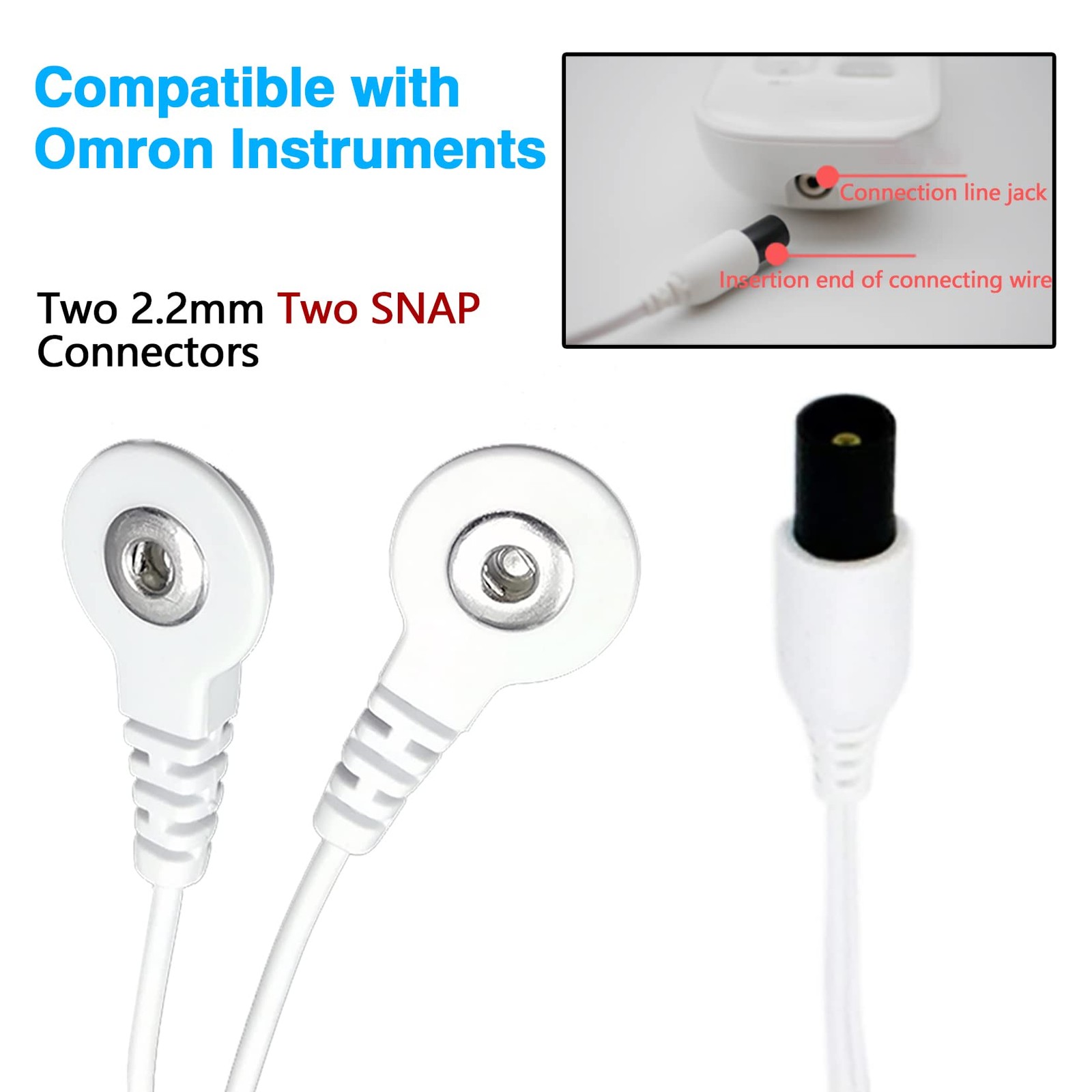 ,Durable with Omron TENS Unit Lead Wires,Premium Quality Omron Lead Wires (On…