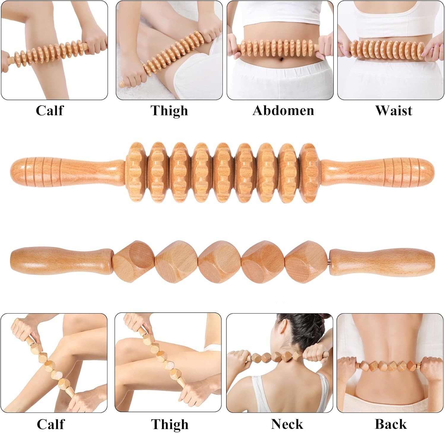 Wood Therapy Massage Tools 5-in-1 Lymphatic Drainage Massager Maderoterapia Kit
