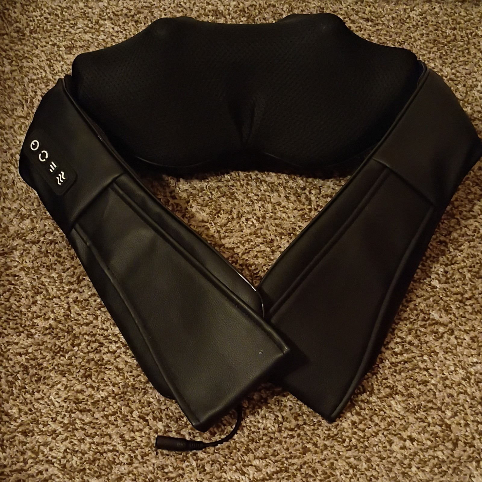 Daily Life Shiatsu Back & Neck Massager Heated 8-Node Kneading Black