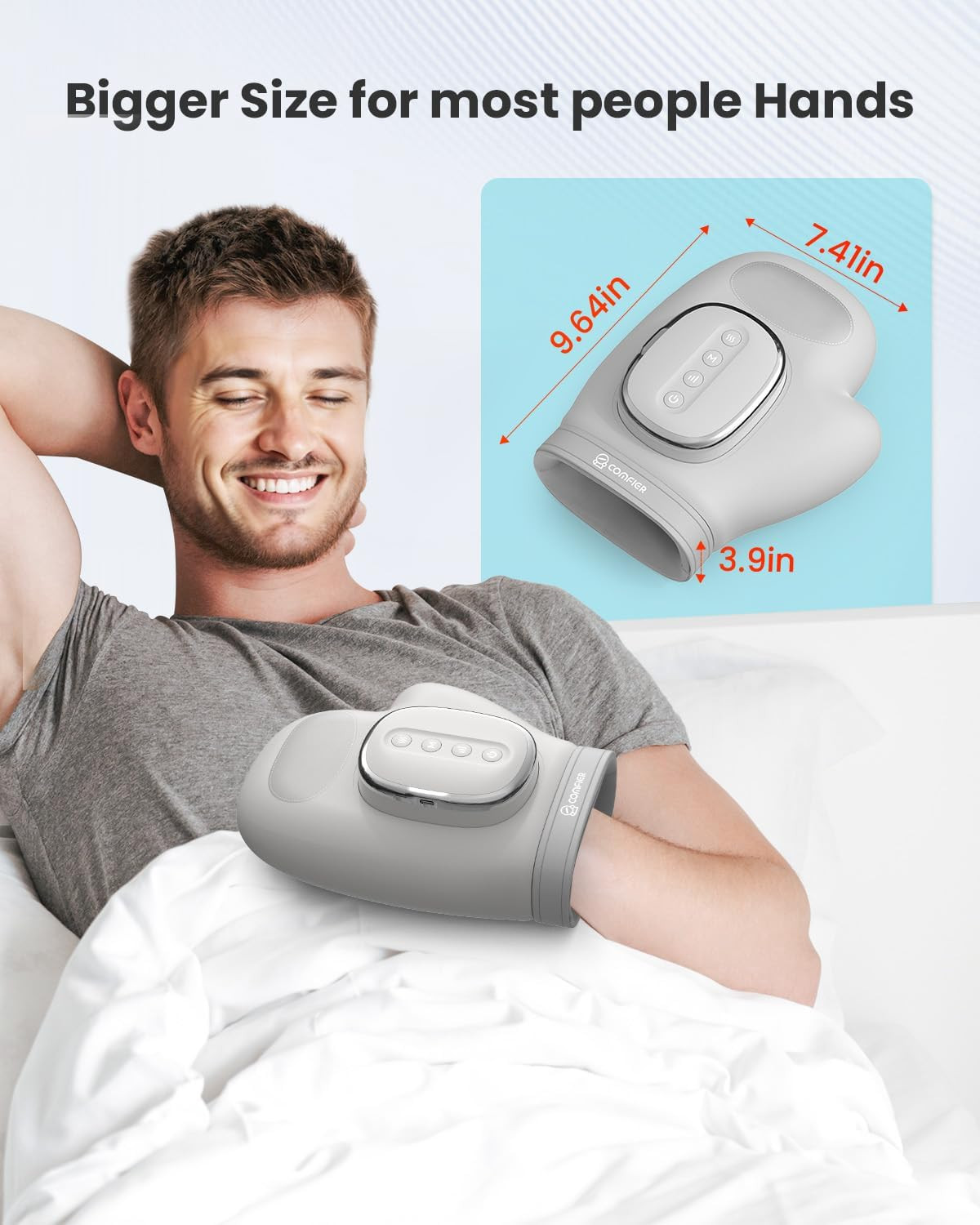 Cordless Hand Massager for Arthritis and Carpal Tunnel, Updated Bigger Electric