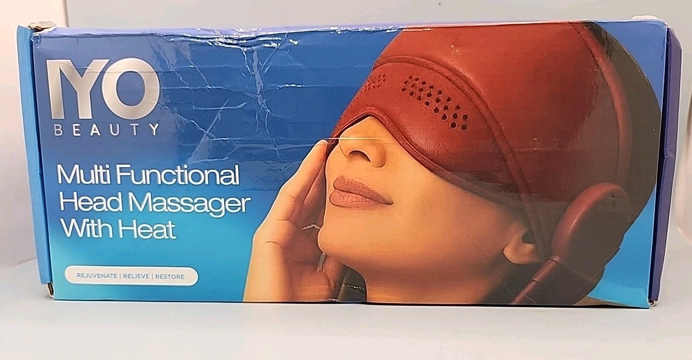 NEW IYO Beauty Multi Functional Head Massager with Heat. Maroon