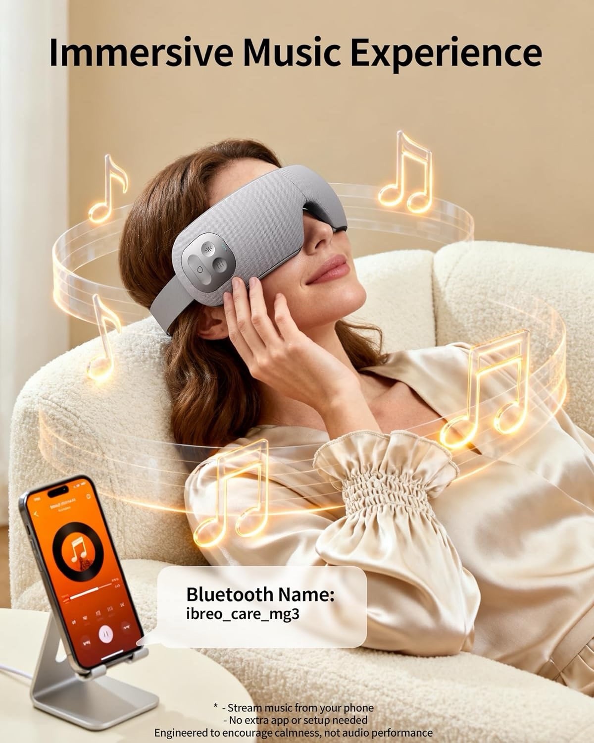 ibreo Eye Massager for Migraines with Temple Massage, Heat, Air Compression