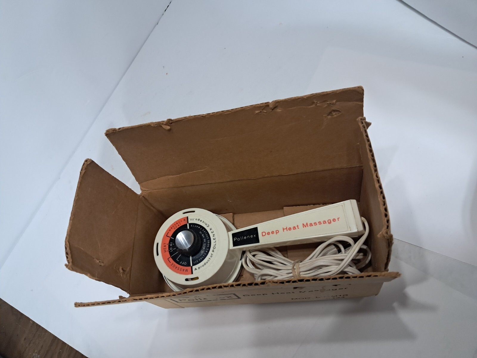 Vintage Pollenex Deep Heat Massager Model HM10 In Original Box -Works (s)