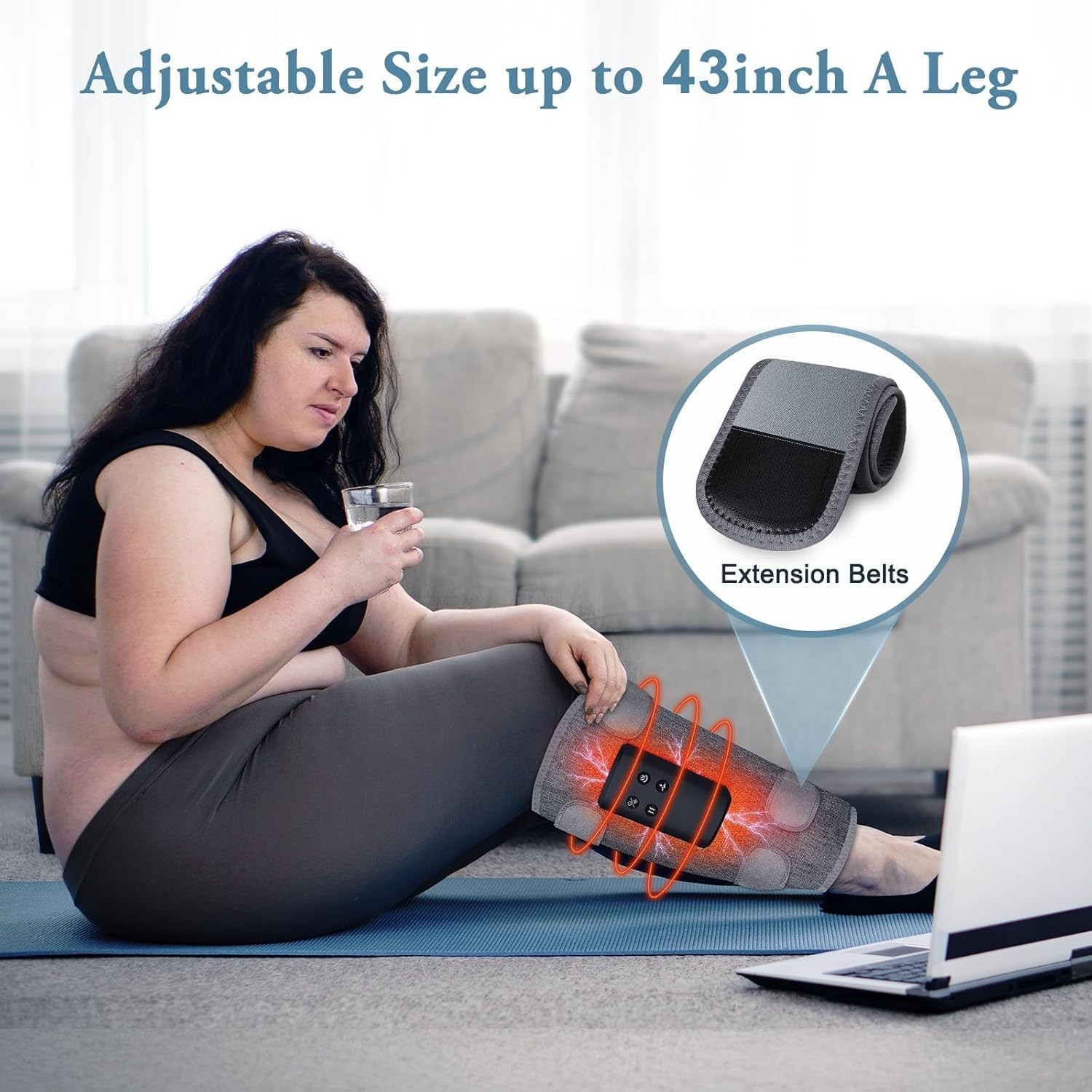 Size-Inclusive Air Compression Leg Massagers with 4 Extensions – 2 Pack Gift