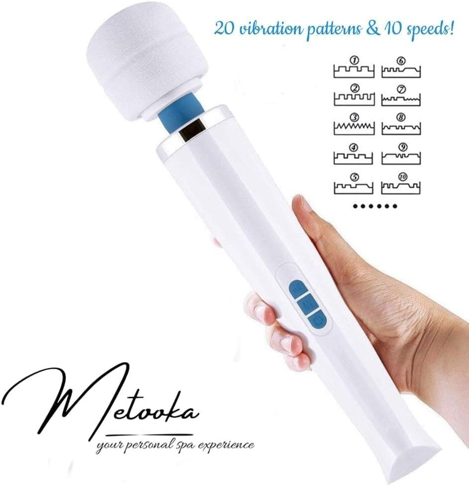 Cordless Therapeutic Massager – Handheld 8 Speeds & 20 Patterns – Rechargeable M