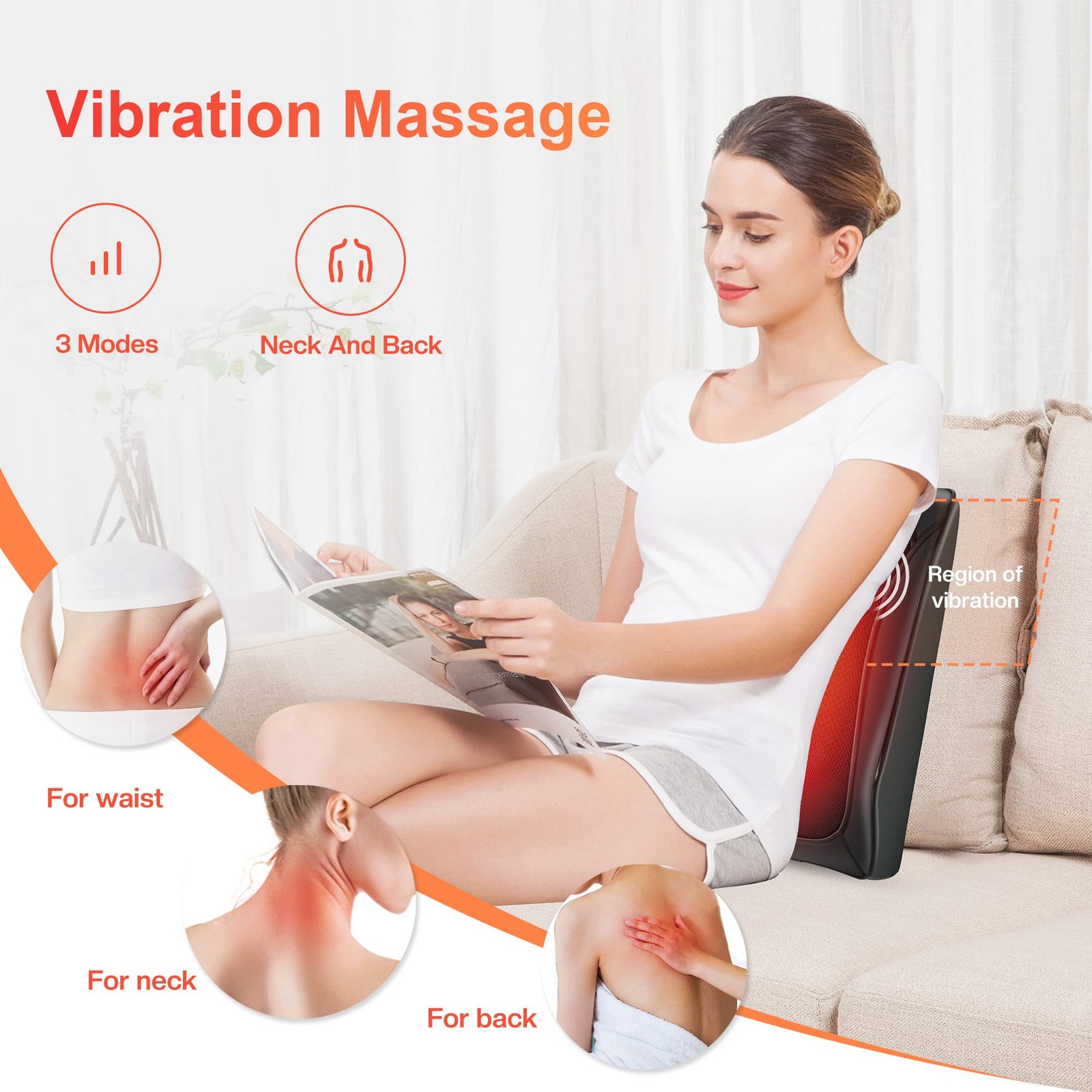 COMFIER Valentine’s Day Gifts for Her Him,Back Massager with Medium, Black