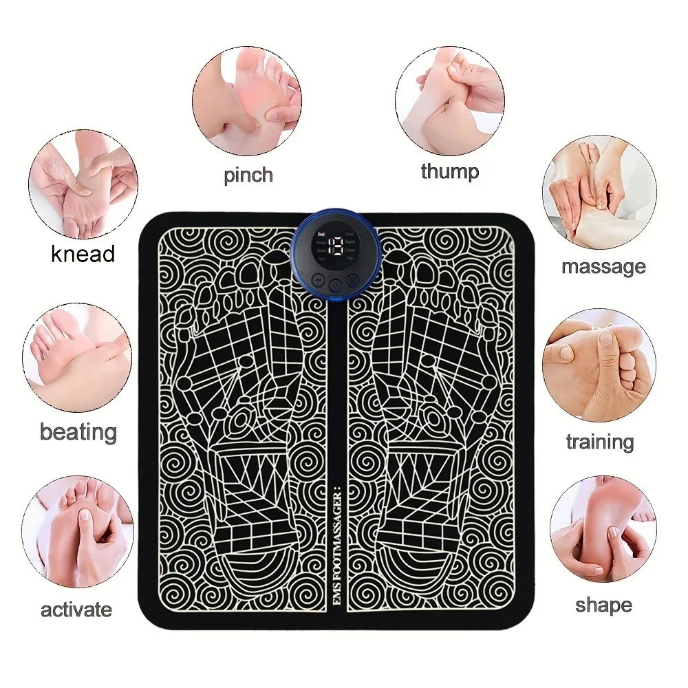 Electric USB Charging Foot Massage Mat Relaxes Foot Acupoint Massage Mat Improve