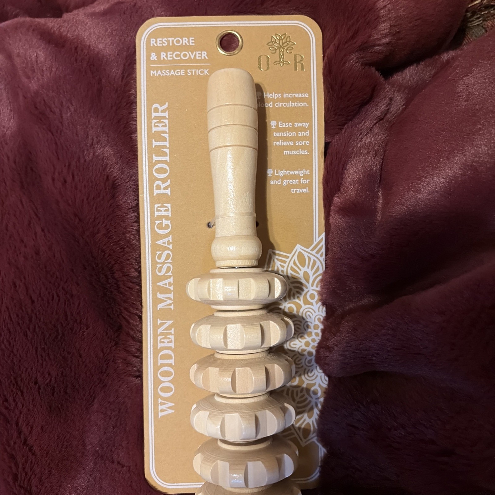 Wooden Therapy Massager Roller Trigger Point Massager Stick Muscle & Abdomen Leg