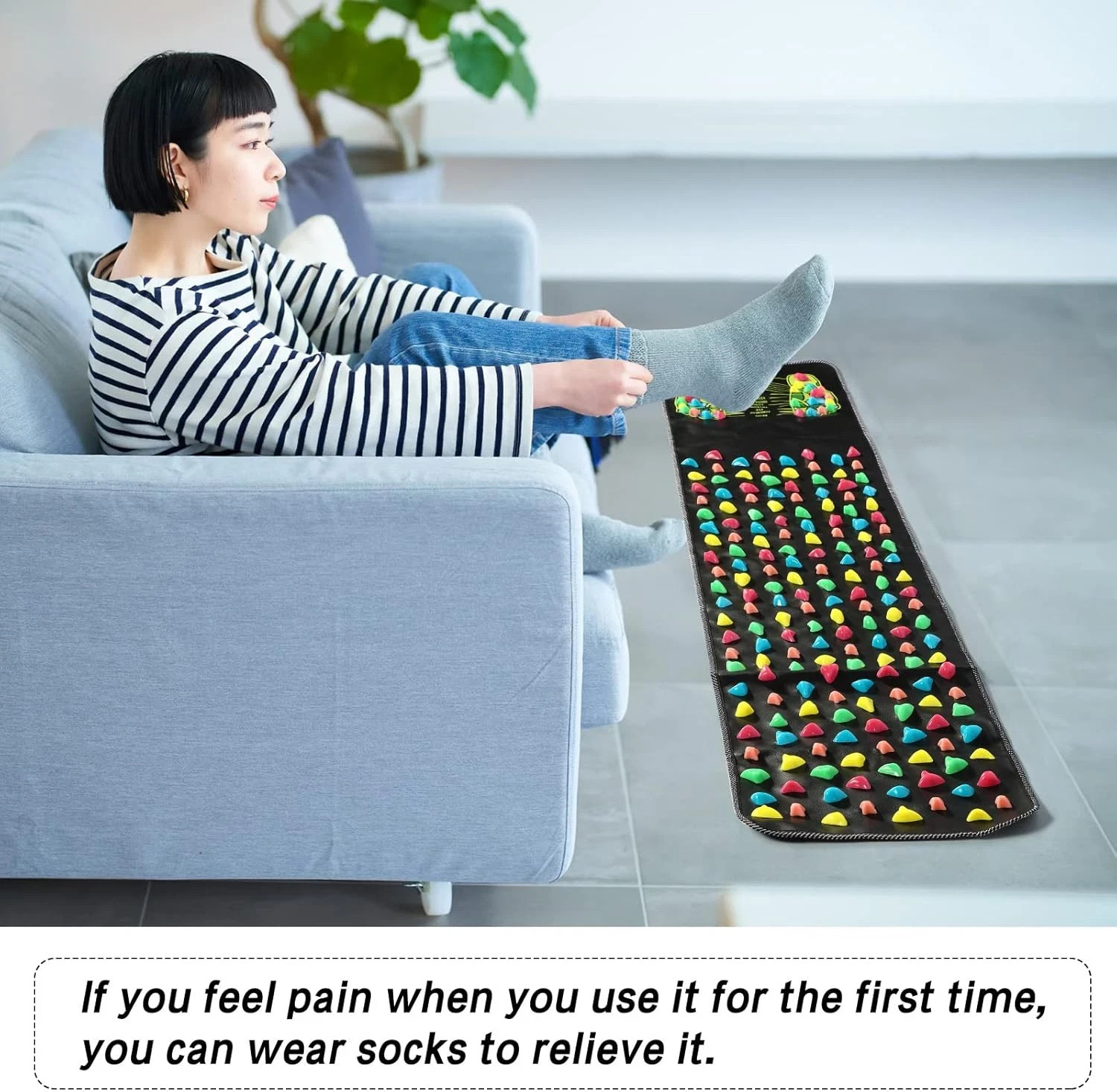 Foot Massage Mat Reflexology Walk Stone Road for Acupressure Foot Massage Acupoi