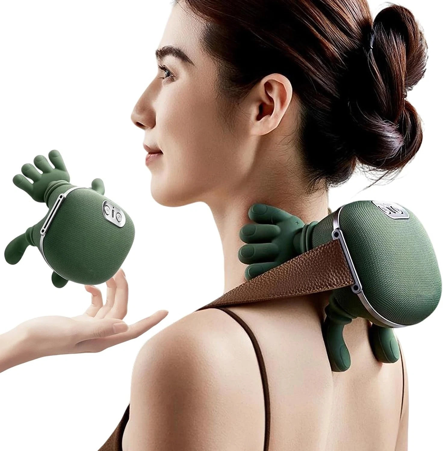 Electric Neck & Shoulder Massager with Heat Shiatsu 4D Kneading Pain Relief TOP