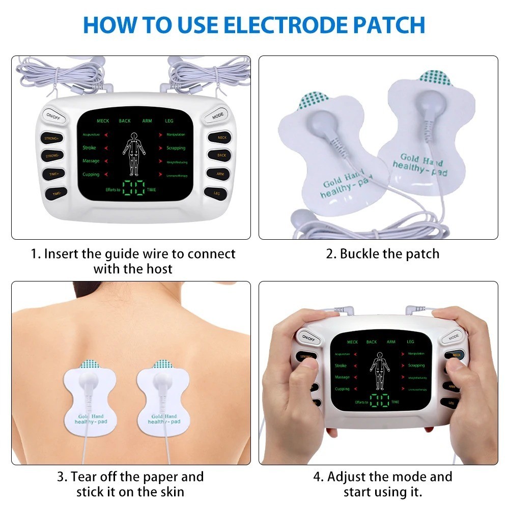Electric Pulse Massager TENS Unit Muscle Stimulator Therapy Pain Relief