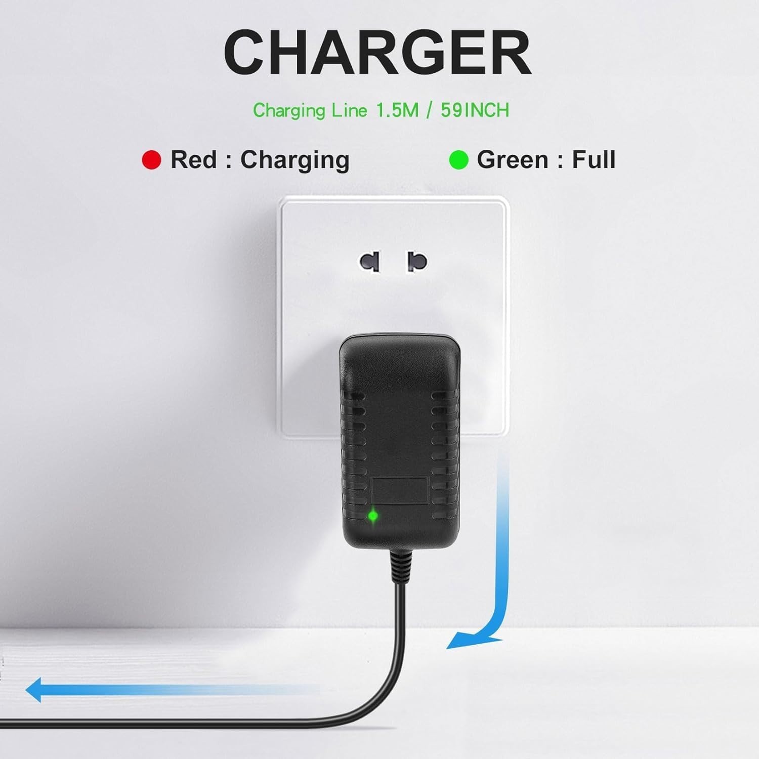 Compact 12V DC Charger for Massage Guns – USB 2.0 Micro B Connector Included