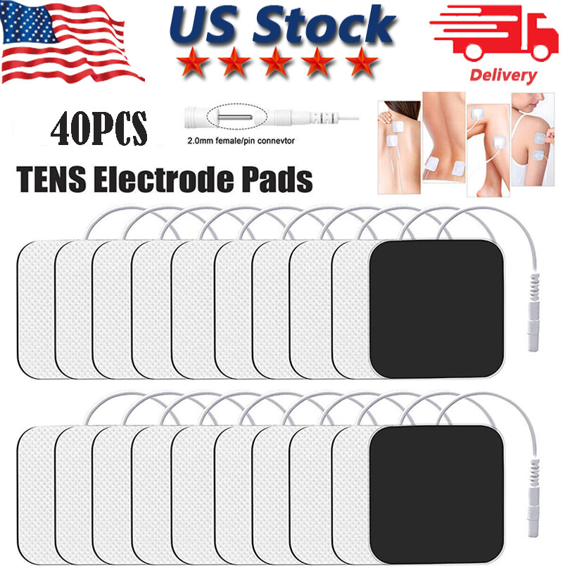 New 40Pcs Electrode Pads2x2Inch Replacement Pads Of Relieve Muscle Pain Massage