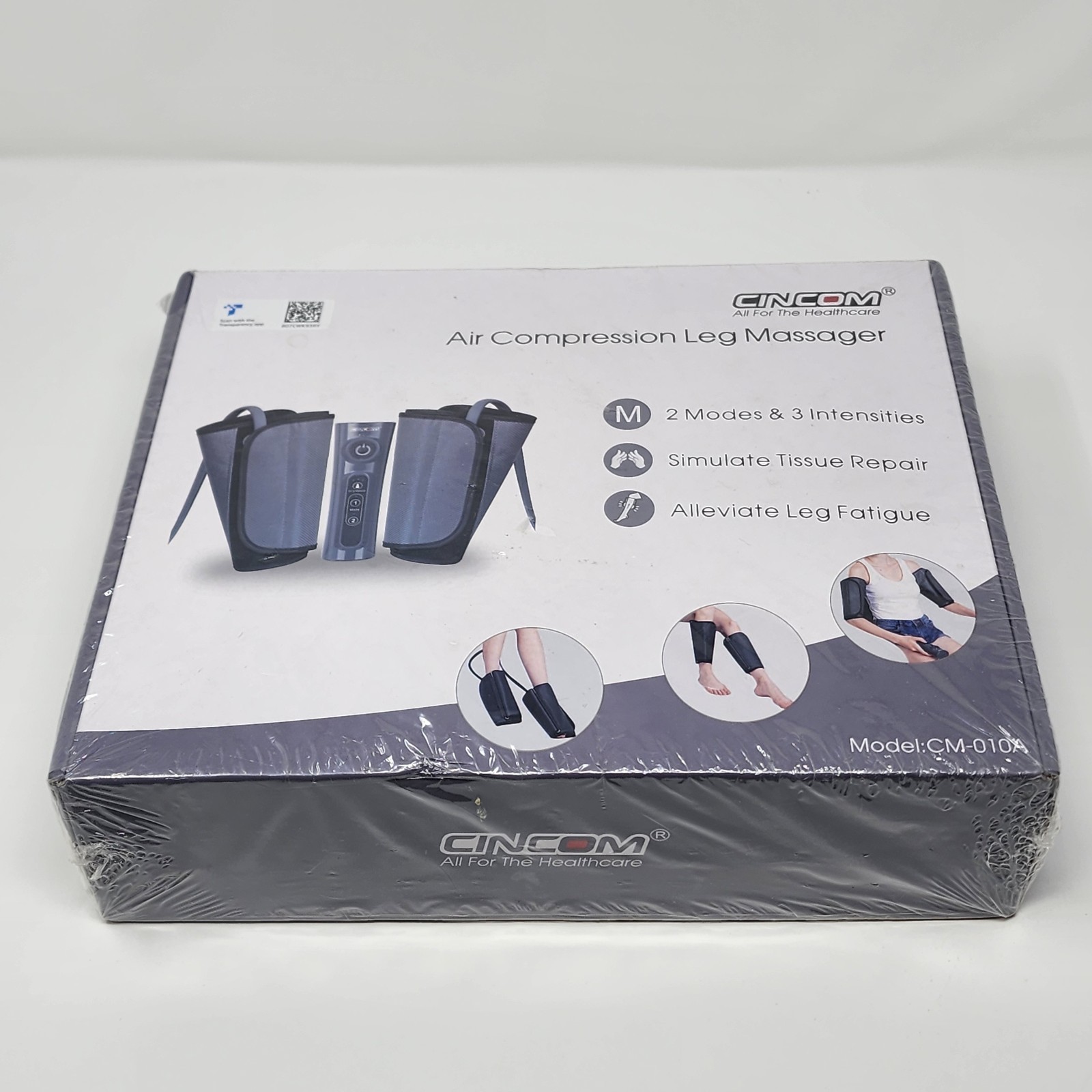 Cincom Corded Electric Compression Leg – Calf Massager CM-010A Black Gray – NEW