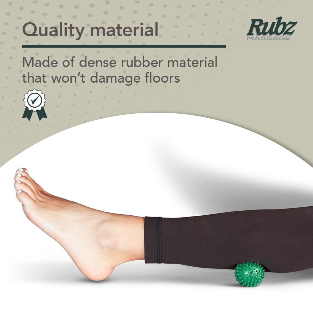 Due North Foot Rubz Hand & Back Massage Ball – 1 Count (Pack of 1), Green