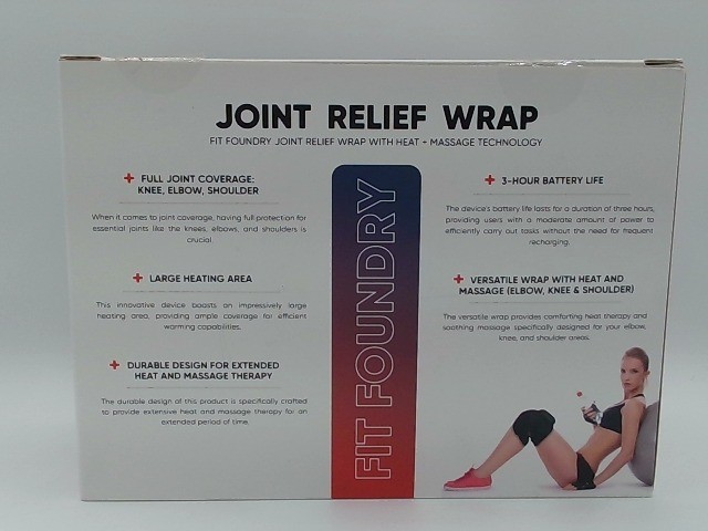 Fit Foundry Black 32.2-Inch 4-in-1 Heat & Massage Recovery Pack For Relief