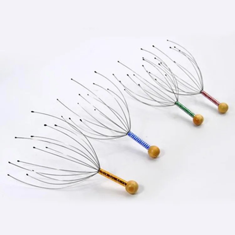 2pc Head Massager Scalp Scratcher Stress Relief Octopus Claw Relaxer Brain Tool