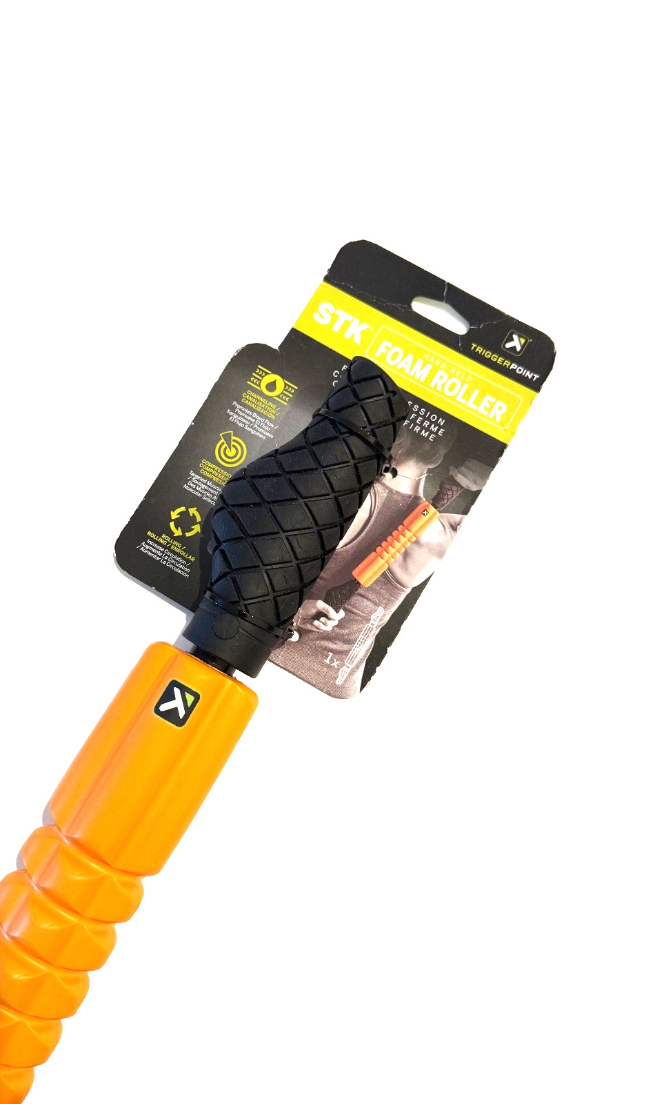 TriggerPoint STK Handheld Foam Roller 21” Massage Stick, Orange