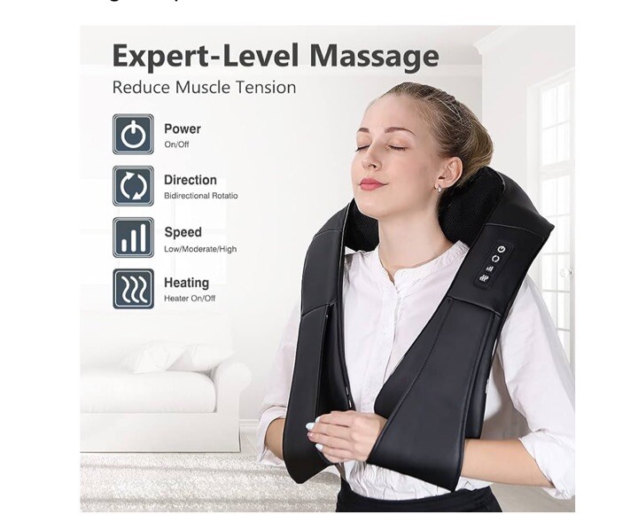 iKristin Neck Massager with Heat Shiatsu Massager for Neck Back Shoulder Foot…
