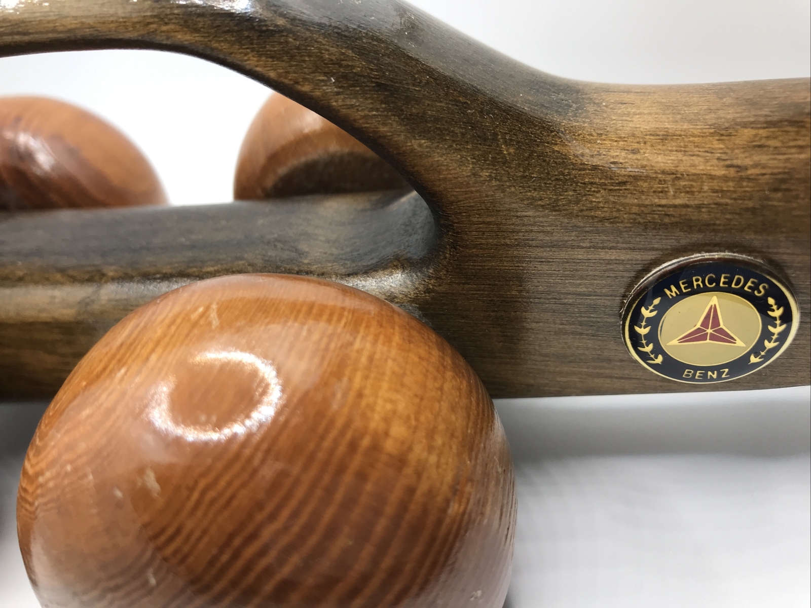 Mercedes Benz MB 380 SL Vintage Wood Sports Car Wooden Back Massager VGC