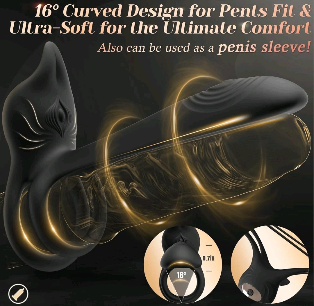 Couple Dual Band Vibrating w/ Remote & Shaft Sleeve Silicone ABS New Sealed