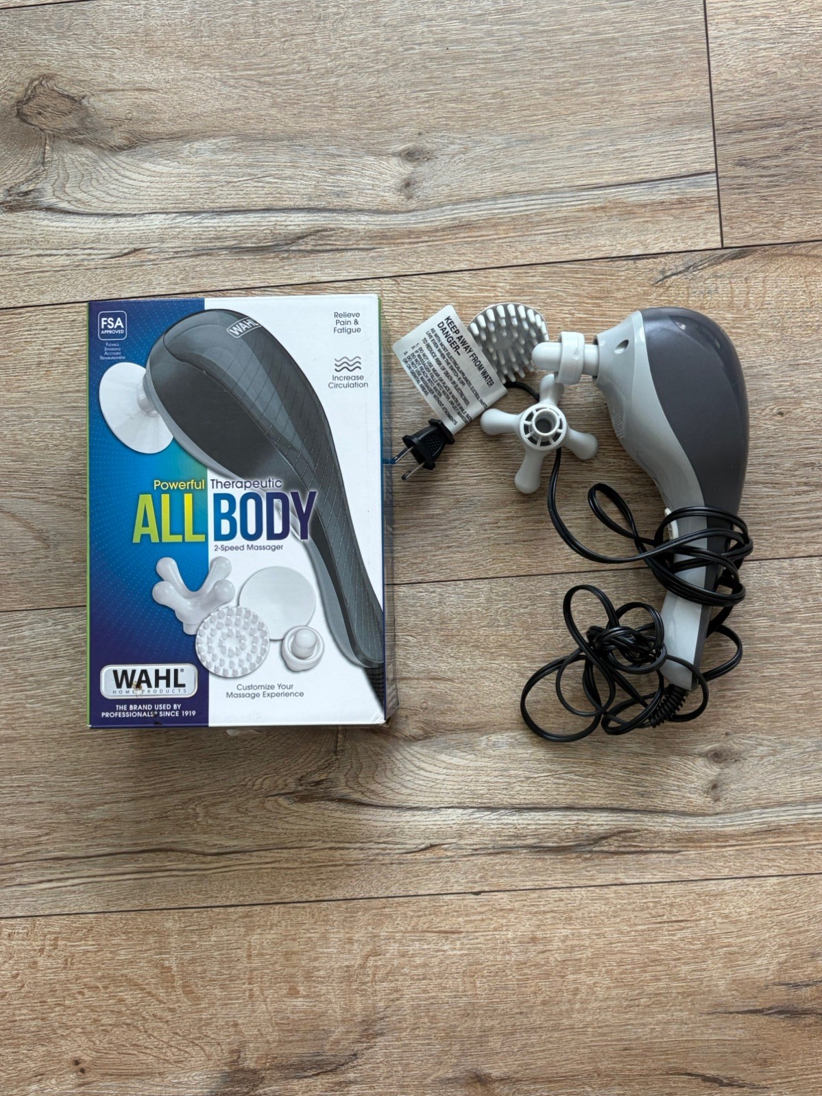 Wahl All-Body Massage Powerful Therapeutic Massager with 3 Attachments 1 missing