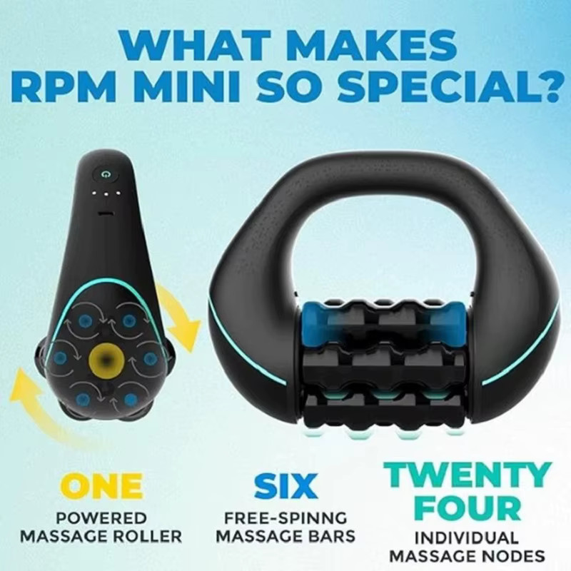 Mini Rolling Percussion Massager, full-body fatigue relief, deep tissue and m…