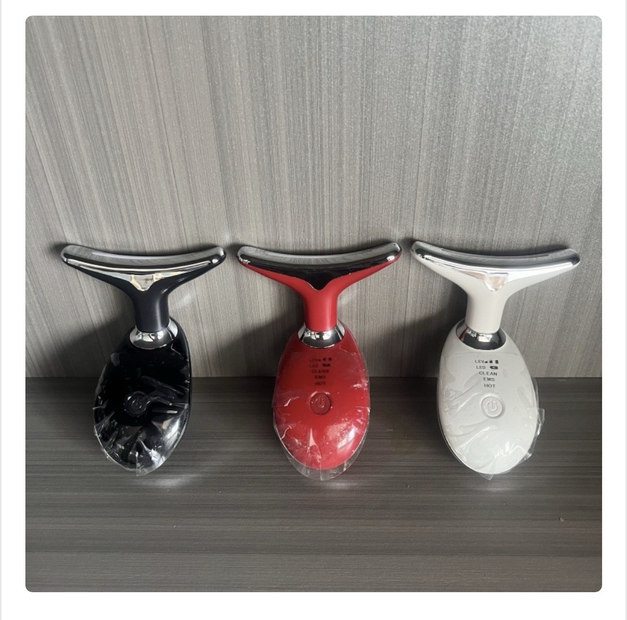 Nine Beauty LED Neck & Face Massager, Vibrating, USB Rechargeable, 5V