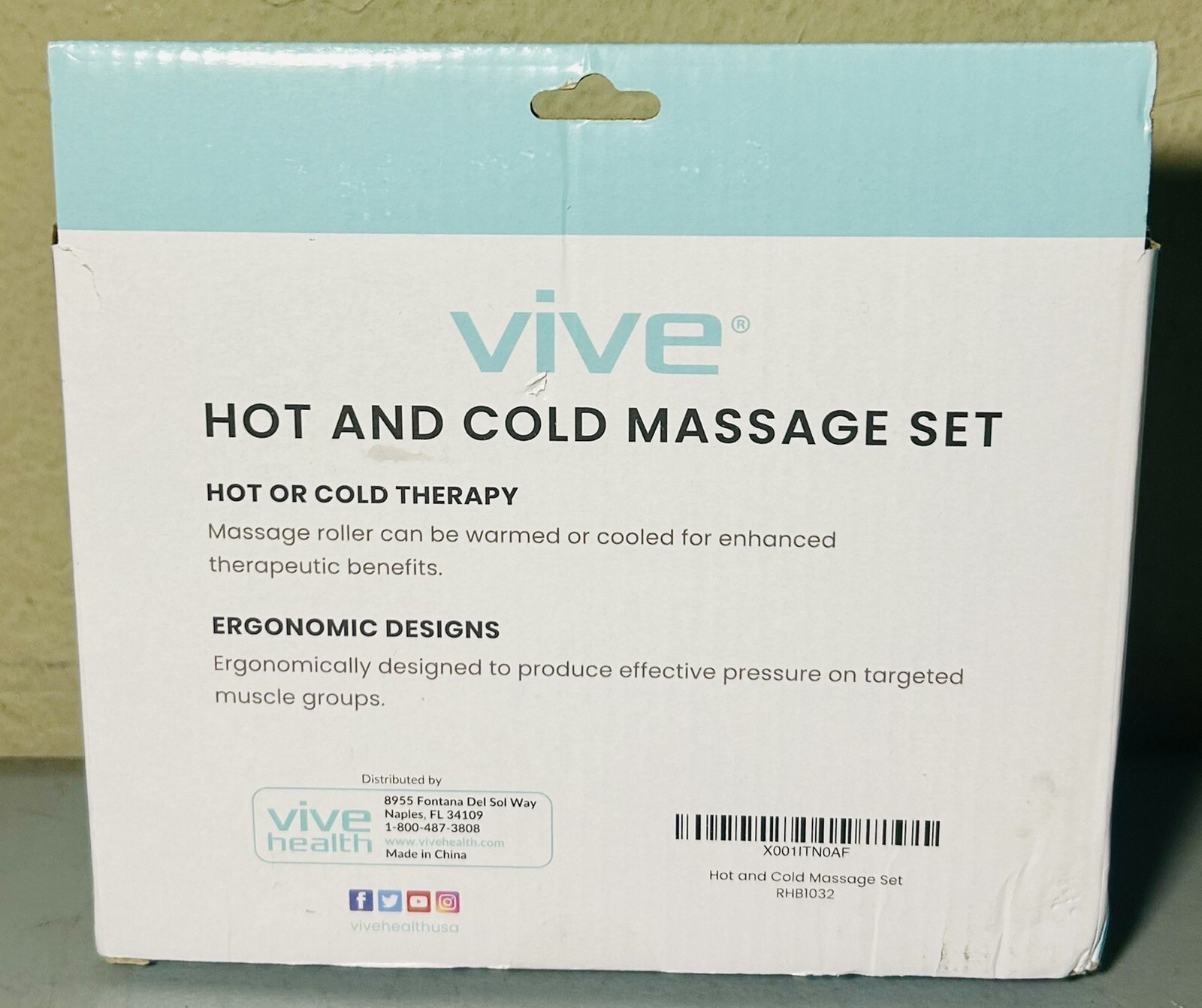 Vive Massage Ball Set (4 Piece) – Foot Pain Hot & Cold Therapy Kit Ball Roller