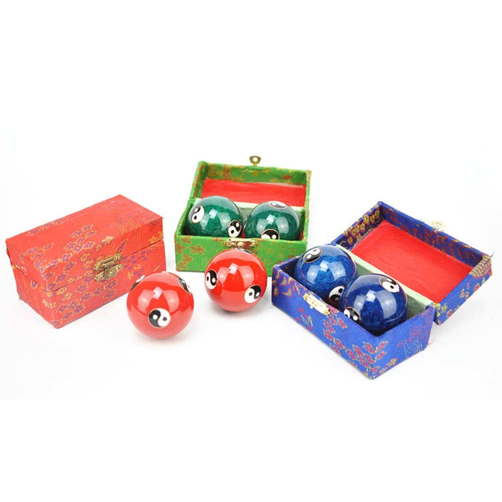 2Pcs Chinese Health Exercise Stress Baoding Balls, Meditation Massage Handbal…