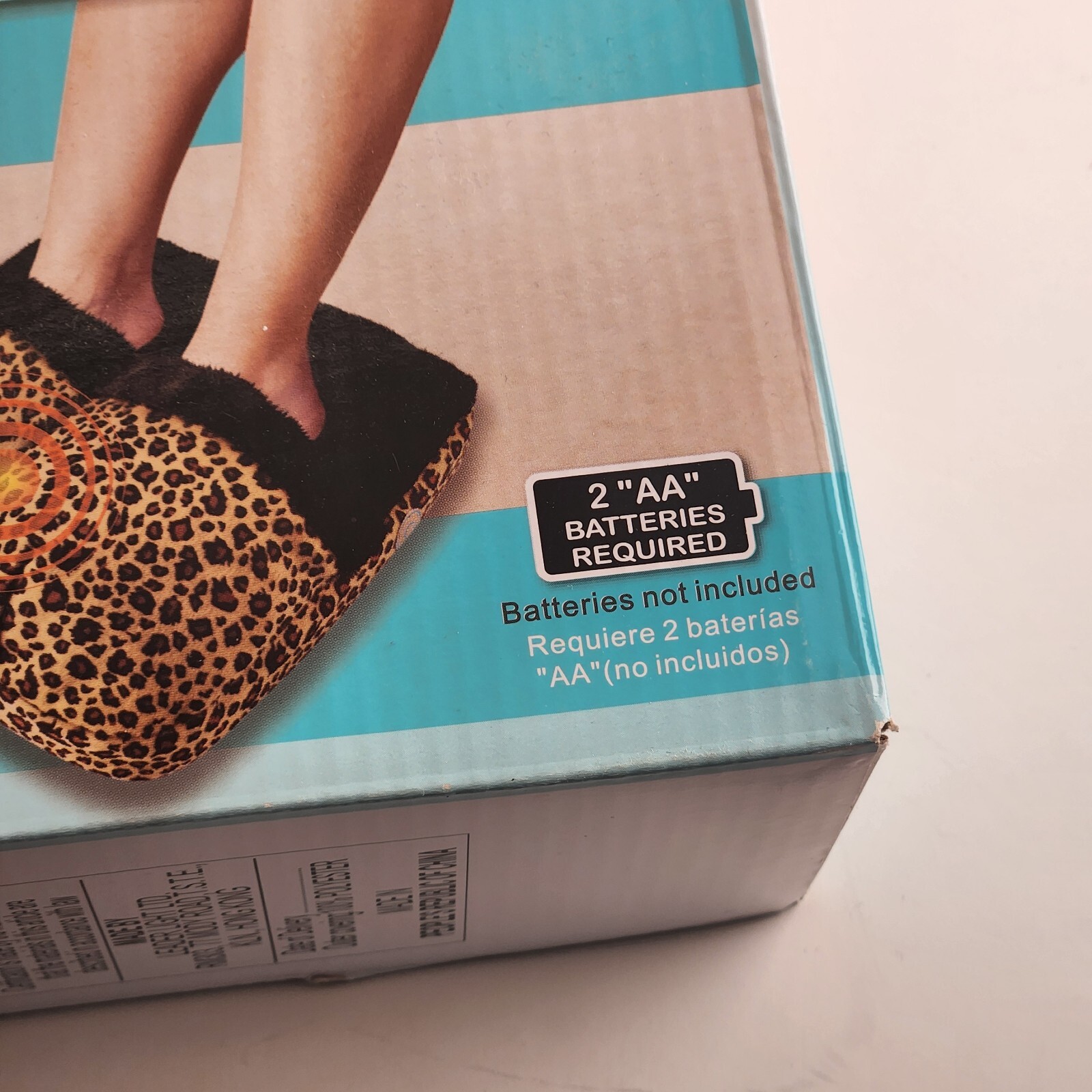 Health Touch Foot Massager Vibration Leopard Print w Comfort Fabric Original Box