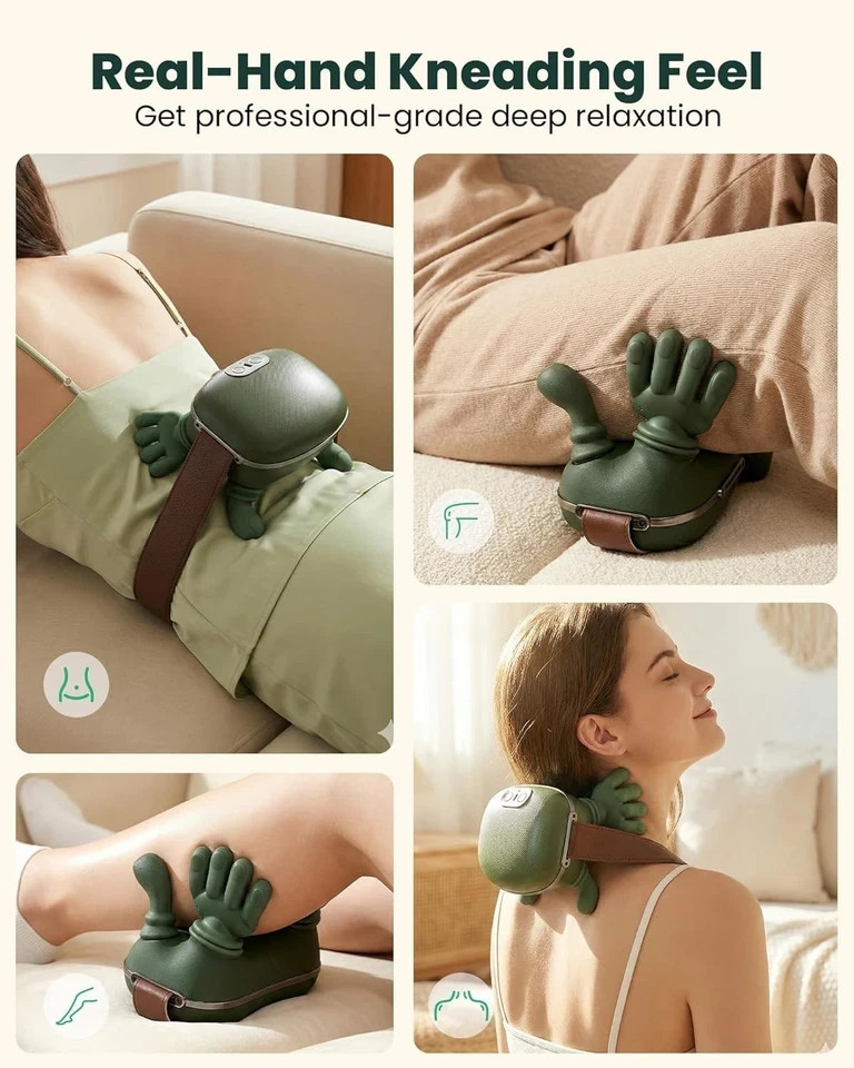 The Handiva Massager With Heat Neck Massagers, Deep Tissue 3D Kneading Shiatsu