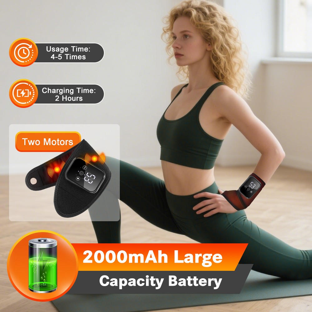 Electric Heating Hand Wrist Guard Vibration Massage Hot Compress Wrist Brace