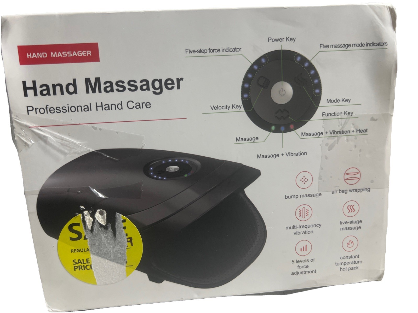 Hand Massager ProfessionalS168 Five-Stage Massage Vibration Heat Missing Charger