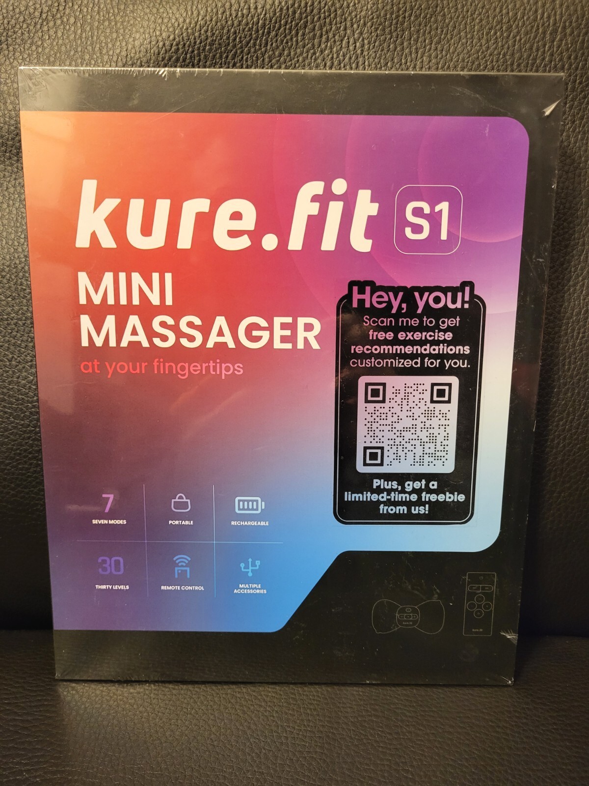 KURE.FIT S1 Mini Massager at Your Fingertips With 7 Modes, Portable, Rechrge,New
