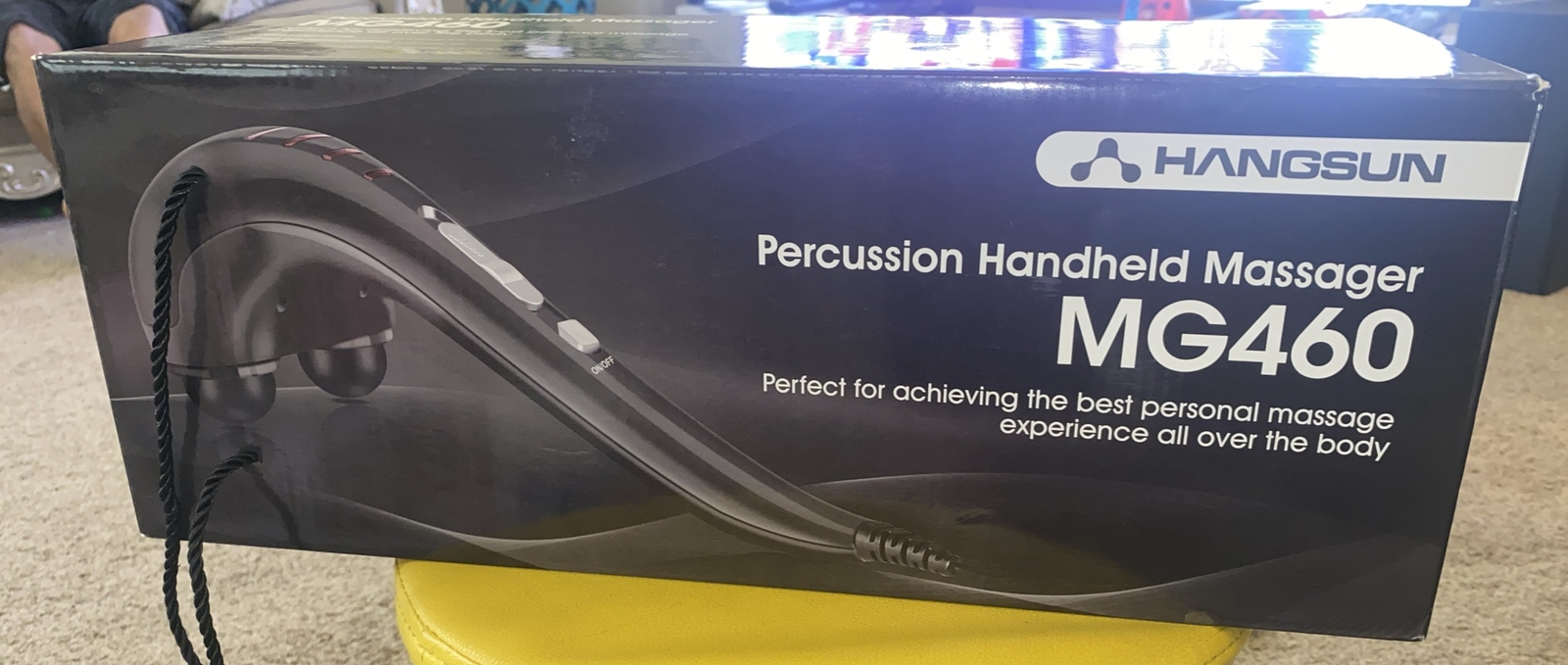 Hangsun Handheld Neck Back Massager MG460 Deep Tissue Percussion Massage Gray