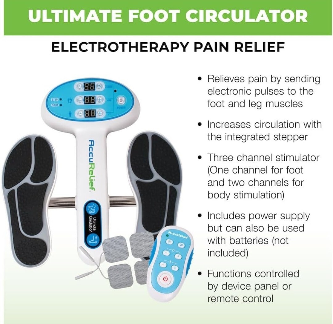 AccuRelief Ultimate Foot Circulator with Remote – EMS Muscle Stimulator – for…