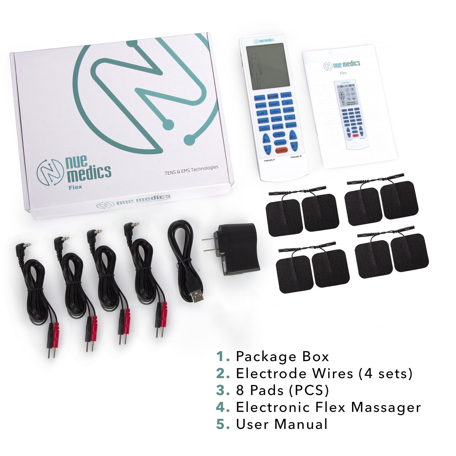 Tens Ems Unit Muscle Stimulator Pulse Massager Device With Reflexology Shoes